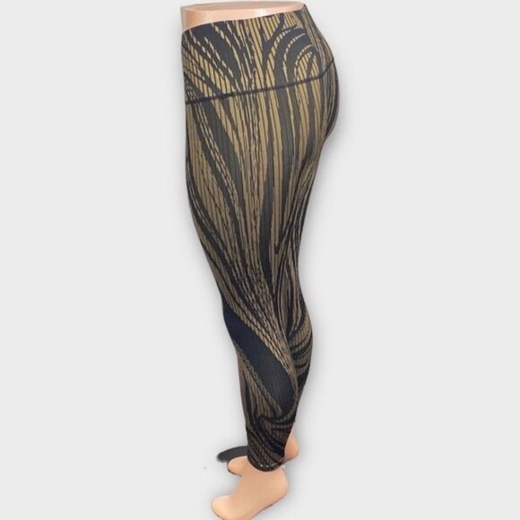Sage Collective Jacquard Rib Knit Leggings Brown Sepia Tint Size,  Medium - Picture 5 of 9